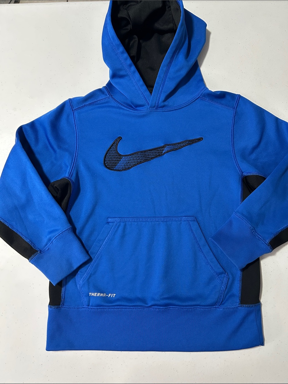 Nike Therma Fit Boy’s Blue Long Sleeve Hoodie Size XS